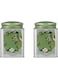 Metal Container Tea Canister, 2 Pack Tea Tin Canister with Airtight Double Lids, Chinese Style Tea Caddy for Dry Food Coffee Sugar Storage Tea Containers, for Storage Tea Bags Coffee Sugar