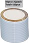 7'' White &amp; Gold Disposable Plastic Plates &ndash; 24g, Sturdy &amp; Elegant &ndash; Pack of 120 plates