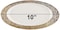 10&quot; Disposable Plastic Plates, White &amp; Gold Color, 46g Weight, Pack of 120 Plates