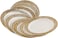 10" Disposable Plastic Plates, White &amp; Gold Color, 46g Weight, Pack of 120 Plates