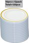 7.5'' White &amp; Gold Disposable Plastic Plates &ndash; 24g, Sturdy &amp; Elegant &ndash; Pack of 120 plates