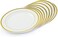 7.5'' White &amp; Gold Disposable Plastic Plates &ndash; 24g, Sturdy &amp; Elegant &ndash; Pack of 120 plates