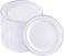 7.5'' White &amp; Gold Disposable Plastic Plates &ndash; 24g, Sturdy &amp; Elegant &ndash; Pack of 120 plates
