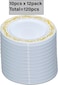 7.5'' White &amp; Gold Disposable Plastic Plates &ndash; 24g, Sturdy &amp; Elegant &ndash; Pack of 120 plates