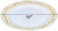 10" Disposable Plastic Plates, White &amp; Gold Color, 46g Weight, Pack of 120 Plates
