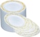 10" Disposable Plastic Plates, White &amp; Gold Color, 46g Weight, Pack of 120 Plates