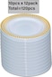 9" Disposable Plastic Plates, White &amp; Gold Color, 35g Weight, Pack of 120 Plates