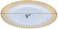 9" Disposable Plastic Plates, White &amp; Gold Color, 35g Weight, Pack of 120 Plates