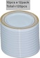 10" Disposable Plastic Plates, White &amp; Gold Color, 46g Weight, Pack of 120 Plates
