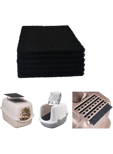 8 Pack Activated Carbon Filters Cat Litter Boxes, Charcoal Filter Cat Litter Pans Filters for 6 Inch x 6.5Inch Hooded Cat Litter Boxes and Pans