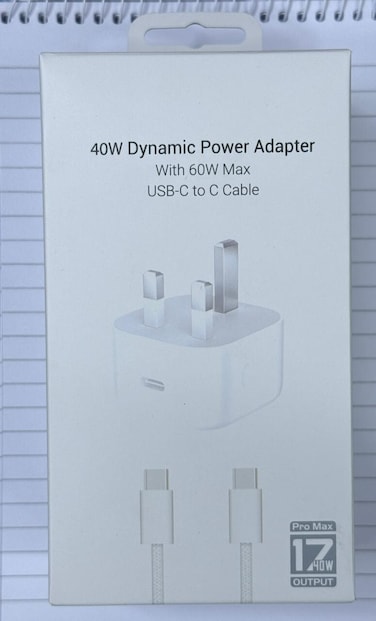 40W Dynamic Power Adapter with 60W Max White