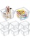 TERRIFI Clear Drawer Organizers, 8 Pcs 3&quot;x3&quot;x2&quot; Stackable Small Makeup Vanity Storage Bins, Desk Drawer Organization Clear Container Dividers for Makeup, Vanity, Office, Bathroom, Kitchen Utensil