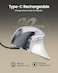 ProtoArc Ergonomic Mouse, EM11 NL Wireless Vertical Mouse, Ergo Mouse with Multi-Device, USB-C Rechargeable Mice for Windows, Mac OS, PC/Notebook/Laptop,White