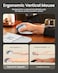 ProtoArc Ergonomic Mouse, EM11 NL Wireless Vertical Mouse, Ergo Mouse with Multi-Device, USB-C Rechargeable Mice for Windows, Mac OS, PC/Notebook/Laptop,White