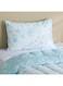 Box Twin Comforter Set in Light Blue Floral Design
