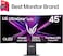 شاشة ال جي 45 انش 45GX90SA-B.AMA - OLED 240Hz WQHD منحنية للالعاب مع معدل تحديث 240Hz / 0.03 مللي ثانية