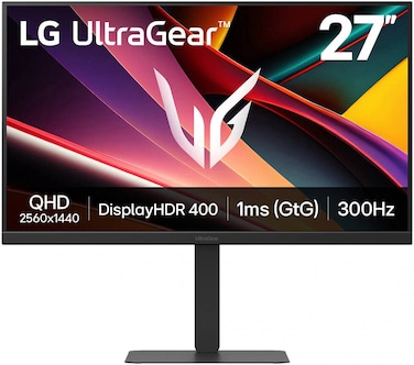 LG UltraGear G6 Gaming Monitor, 27" IPS Display, QHD Resolution, 300Hz Refresh Rate, 1ms (GtG @ Faster) Response Time, AMD FreeSync Premium &amp; NVIDIA G-Sync Compatible   27G640A-B
