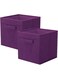 PowerKing Storage Bins, Foldable Fabric Storage Cubes And Cloth Storage Organizer Drawer For Closet And Toys Storage,2 Pack，Purple