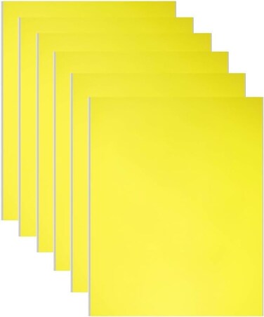 A4 Yellow Double Sided Foam Board (21 x 29.7 cm) &ndash; 6 Pack   5mm Thick Polystyrene Sheets for Model Making, Photo Mounting, Presentations, Arts &amp; Crafts, School &amp; Office