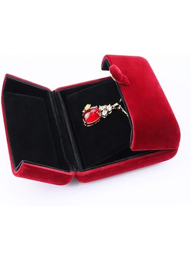 Tazweeq Velvet Pendant Necklace Box, Jewelry Gift Box, Bracelet, Chain, Earrings, Jewelry Display Storage, for Engagement, Proposal