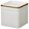 Tin with Lid, Off-White, 10x10x10 cm