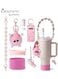 Cup Accessory Kit For Stanley Quencher Including Water Bottle Handle Strap, Silicone Cup Sleeve, Lipstick Holder, Key Chain Charms, Handle Charms, And Straw Topper Accessories For 40oz/30oz Cup