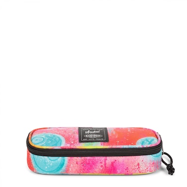 Eastpak-Oval Single-Hard Pencil Case-Fluo Clouds-EK0007173O91