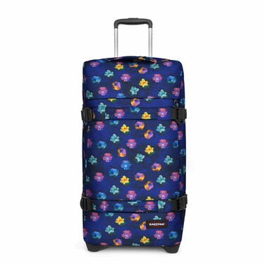 Eastpak Transit'R 67cm Double Wheel Check-In Luggage Flowerblur Navy