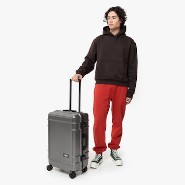 Eastpak Resist'R Hardcase 69cm Check In Non-Expandable Luggage Trolley  Brushed Metal - EK0A5BJE0081