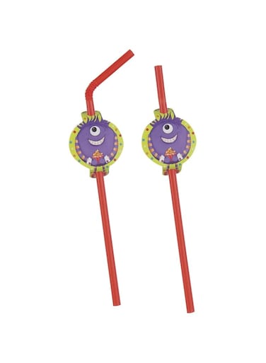 Unique Alien Fun Straw With Decals 20 Pieces
