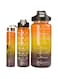 M X M Sports Water Bottles Set of 3, Motivational Plastic Bottle with Time Capacity for School Office Home Gym Fitness Cycling 2L, 700ml, 500ml (Black Pack)&hellip;