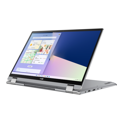 Asus ZenBook Q508UG-212.R7TBL Convertible 2-in-1 Laptop, AMD Ryzen 7-5700U, 8GB RAM, 256GB SSD, 2GB NVIDIA GeForce MX450, 15.6-inch FHD Touch, Windows 11, Silver, English KB (International Version)