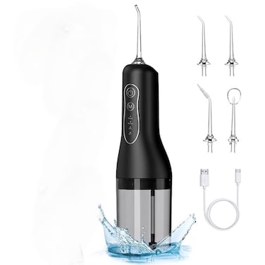 Tradeo Oral Irrigator: Professional IPX7 Waterproof Portable Water Flosser with 4 Pressure Gears
