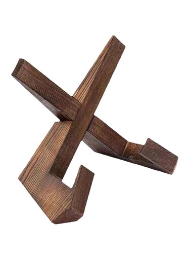 LivEaseAura Book Stand Wood Cookbook Holder Plate Display Rustic Brown Stand Long-lasting Photo Holder Book Holder Stable Durable Balanced Safe for Kitchen Living Room Study Room
