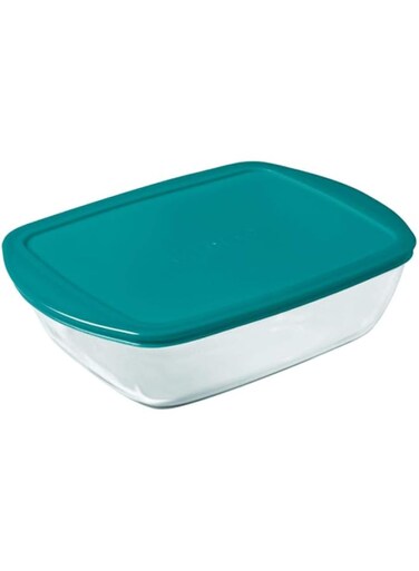 Pyrex Rectangular Shallow Version Dish With Lid - Multi Color