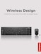 Lenovo 100 Wireless Keyboard and Mouse Combo &ndash; Cordless Set with Spill Resistant Quiet Keys &ndash; 3-Zone Keyboard - Ambidextrous Mouse &ndash; Compact Design &ndash; Wireless USB -Black