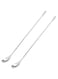 DIFENLUN 12 Inches Mixing Spoon Stainless Steel, 2 Pack Spiral Pattern Bar Spoon for Cocktail Shaker Tall Cups(Silver)