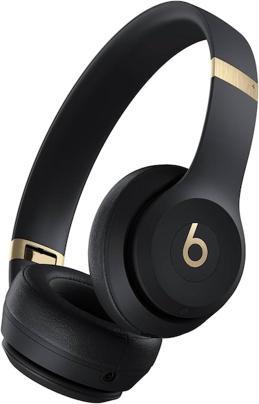 Beats Solo 4 Wireless Bluetooth On-Ear Headphones - Black &amp; Gold (International Version)