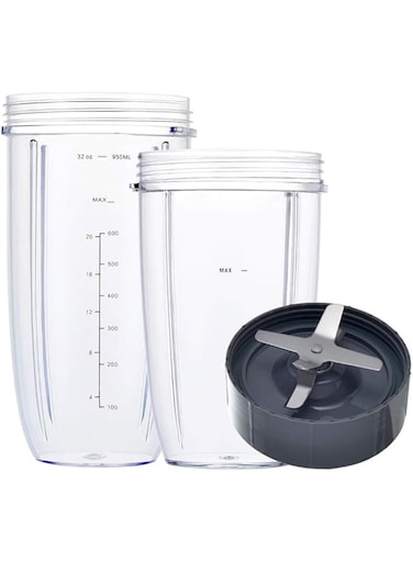 VGEFC Blender Replacement Parts for Nutribullet, 32oz &amp; 24oz Cups with Replacement Extractor Blade, Compatible with Nutri Bullet 600W/900W Blenders (3 PCS)