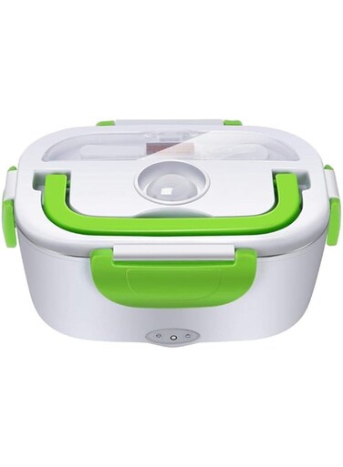 Electric lunch box for fresh hot food, 40 Watt - Green