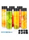 6Pack 16oz Glass Juice Bottles with Black Lids &acirc;&euro;&ldquo; 500ml Reusable Drink Bottles for Water, Smoothies, Beverages &acirc;&euro;&ldquo; Includes Cleaning Brush &amp; Labels