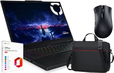 Lenovo Legion 5 15IRX10 Gaming Laptop, 15.1" OLED 165Hz Display, Intel Core i7-14700HX, 32GB RAM, 1TB SSD, GeForce RTX 5060 8GB, English Backlit K/B, Win11, Black, Free MS Office 2024 +  bag + Gaming Mouse