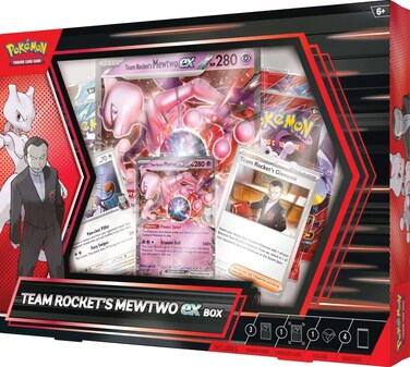 Pokemon TCG: Team Rocket&rsquo;s Mewtwo ex Box - 4 Packs, Promos