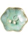 Tazweeq Jewelry Dish Vintage Kiln Color Change Ceramic Decorative Ring Tray, Small Key Bowl, Ceramic Jewelry Tray Jewelry Tray Storage Necklace Earrings, Home Decor Dish, Light Green.