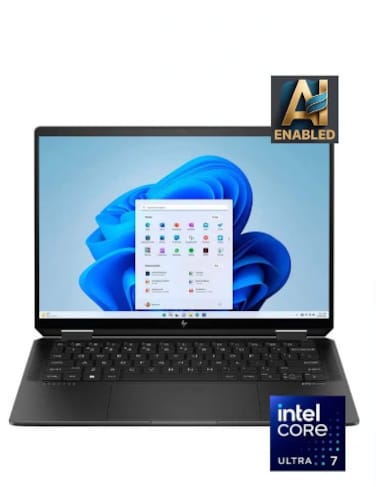 HP Spectre Laptop, Intel Core Ultra 7 155H, 16GB RAM, 1TB SSD, 14&quot; 2.8K OLED 120Hz Touch Display2 IN 1, Intel Arc Graphics, Windows 11 Home, Black, Backlit English Keyboard