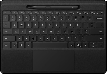 Microsoft Surface Pro Flex Keyboard with Slim Pen Bundle, 2-in-1 Alcantara keyboard for Surface Pro (11th Edition, 10, 9 and 8), Windows 11 Copilot+ PC, Black - 8YU-00001 (International Version)
