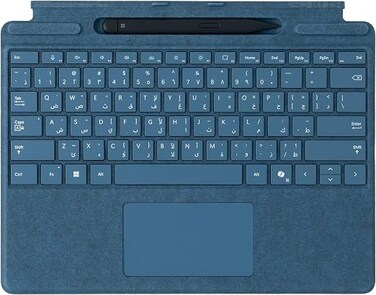 Microsoft Surface Pro 13" keyboard with Slim Pen 2    Sapphire   Compatible with Surface Pro (11th Edition), Surface Pro9, or Surface Pro8- English/Arabic