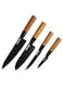 4-Piece Chef's Knife Set for Kitchen Precision Cutting Culinary Masterpieces - Premium Stainless Steel Blades For Cutting, Slicing, Chopping, And Dicing Meat/Vegetables/Fruits (Black)