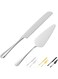 ERVILO Cake Serving Set, Cake Pie Pastry Servers, Stainless steel Cake Knife and Server Set Perfect For Birthday, Wedding, Parties and Events (Silver)