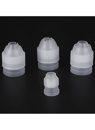 Plastic Decorating Mouth Converter Adapter Icing Piping Nozzle Bag Pastry Tips Connector Nozzle Sets Kitchen Supplies Connectors for Easy and Mess